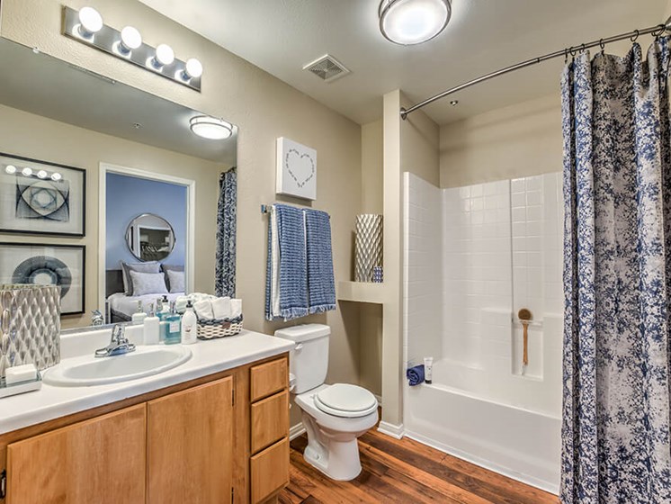 Bathroom With Bathtub at The Villas at Towngate, Moreno Valley, California